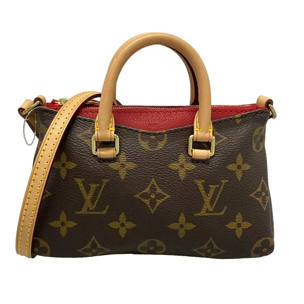 Louis Vuitton Nano Pallas Monogram Shoulder Bag M61254 Monogram Canvas